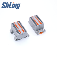 SHLING OEM disponible – Barrette de distribution à profil bas PTFIX-12X2.5 à 12 voies pour panneaux d'automatisation des bâtiments