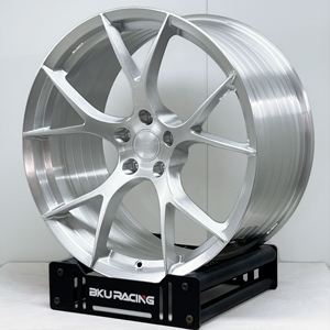 Jantes forgées Bku 5X120.65 pour Chevrolet <span class=keywords><strong>Corvette</strong></span> <span class=keywords><strong>C5</strong></span> C6 C7 C8 E-Ray Z06 ZR1 19 20 21 pouces, jantes de course en alliage argentées personnalisées - Product Image 4