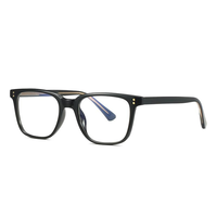 Monture de lunettes carrée unisexe en métal transparent avec diamants, pour étudiants, anti-lumière bleue, pour myopie, décoration