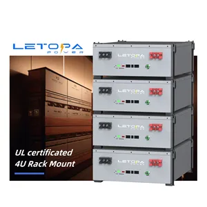 Letopa Lifepo4 LFP Home Battery Great Power Rack Mouted Power Supply Solar Energy Storage System 5kwh 48V 100ah Home Appliances