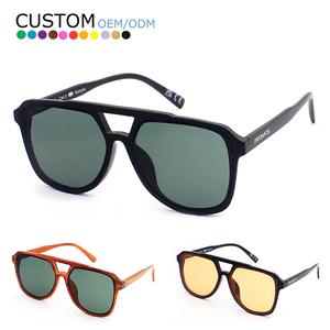Double Bridge Retro Fashion Sun Glasses PC Frame Wholesale Designer Classic Men <b>Sunglasses</b> - Product Image 1