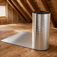 Rouleau d'isolation thermique réfléchissant en aluminium bulle 6/8 mm pour toiture et mur, barrière pour bâtiments métalliques et en bois, entrepôt
