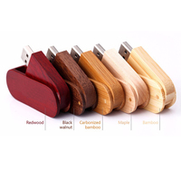 Unidad Flash USB de madera natural 1GB-64GB Swivel Memory Stick 2,0/3,0 Logo Pendrive Regalo DE BODA Pen Drive Nuevo uso promocional
