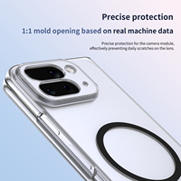 Étui de téléphone magnétique ultra-fin transparent en PC résistant aux chocs avec film en verre pour Google Pixel 10 Pro Fold Cover avec Samsung