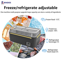 Équipement de réfrigération de supermarché Congélateur d'île combiné de grande capacité Ventilateur de refroidissement Congélateur de poitrine de viande à température unique
