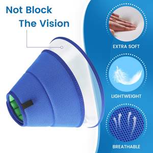 Zachte Hondenkegel Verstelbare Huisdierherstel E Halsband Plastic Hond Kattenkegel Na Operatie Anti-Bite Elizabethaan Halsband Voor Honden - Product Image 2