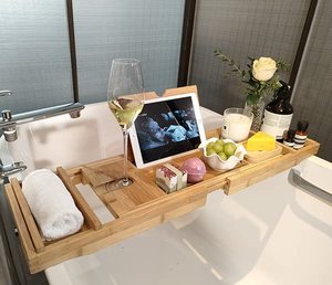 Plateau <span class=keywords><strong>de</strong></span> <span class=keywords><strong>baignoire</strong></span> en bambou avec porte-vin et livre Support <span class=keywords><strong>de</strong></span> <span class=keywords><strong>baignoire</strong></span> extensible Caddy <span class=keywords><strong>de</strong></span> bain en bois Plateau <span class=keywords><strong>de</strong></span> bain réglable Étagère <span class=keywords><strong>de</strong></span> <span class=keywords><strong>baignoire</strong></span> - Product Image 6