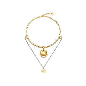 Collana Girocollo alla Moda con Ciondolo a Granchio da 1,5 cm, Catena in Acciaio Inossidabile per Donna - Product Image 1