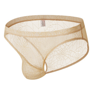 HL020 Slip da Uomo Sexy Traspirante a Rete di <span class=keywords><strong>Ragno</strong></span> a Vita Bassa in Nylon Trasparente B603 - Product Image 4