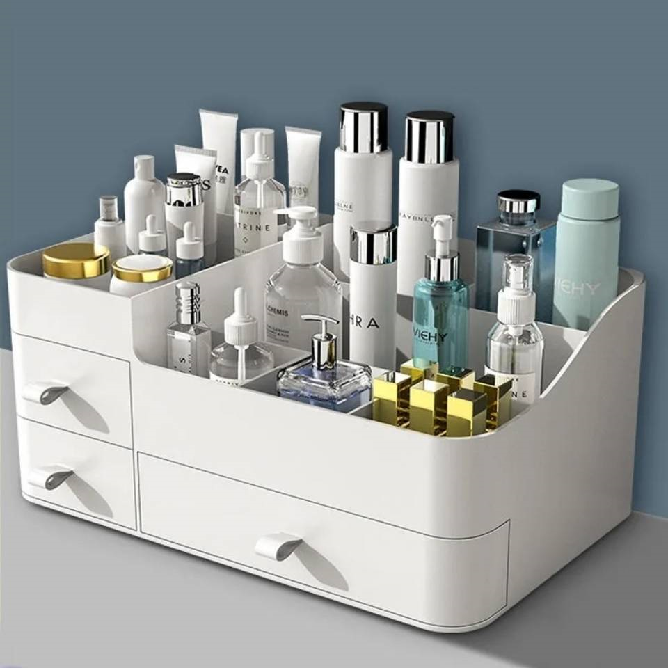 Ящик типа косметическая коробка для хранения Большая отделка уход за кожей Настольный туалетный столик пластиковая губная помада полка отделочная коробка