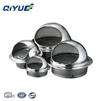 Grille d'aération ronde en acier inoxydable pour mur extérieur, 4/5/6 pouces, en métal, pour système de ventilation centralisée domestique CVC
