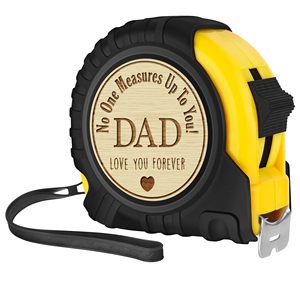 Metro a Nastro in Acciaio e Legno Personalizzato da 25 Piedi con Logo Inciso - <span class=keywords><strong>Regalo</strong></span> per la Festa del Papà, Natale, Compleanno, per Promozioni - Product Image 1
