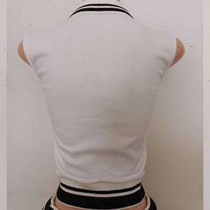 Conjunto Deportivo Y2K para <span class=keywords><strong>Mujer</strong></span> con Logotipo Personalizado, Top Polo con Falda, Ropa de Resort, Conjunto de 2 Piezas - Product Image 3