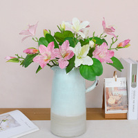 Fleur artificielle de Bauhinia au toucher réel, tige réaliste, fausse orchidée pour mariage, maison, hôtel et arrangements floraux