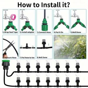 Tête de pulvérisation brumisatrice 47 avec connecteur de tuyau pour système d'irrigation automatique et de refroidissement par pulvérisation pour jardin et cour - Product Image 4