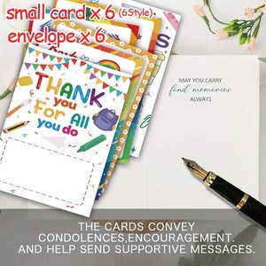 Biglietti di ringraziamento personalizzati per insegnanti con buste, biglietti di auguri aziendali per il Ringraziamento, biglietti di apprezzamento per la scuola, regalo OEM - Product Image 2