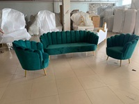 Ensemble de canapés de salon en acier inoxydable, design moderne élégant, fauteuil de salon pour mariage, meubles de maison