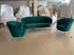 Ensemble de canapés de salon en acier inoxydable, design moderne élégant, fauteuil de salon pour mariage, meubles de maison - Product Image 4