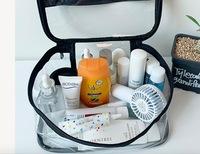 Pochette cosmétique transparente avec fenêtre, étui personnalisé avec logo, pochette de maquillage, étui cosmétique