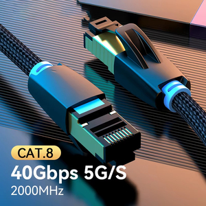 Câble Ethernet ZOGUO CAT8 40 Gbps 2000 MHz, conducteur en cuivre, câble réseau tressé en coton, cordon LAN pour ordinateurs portables - Product Image 6