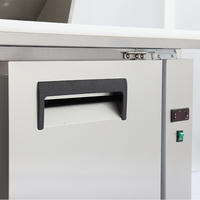 Tables de préparation de pizza de cuisine commerciale directe d'usine de Guangzhou et réfrigérateurs à température unique de service de nourriture avec le refroidissement par air