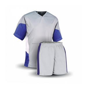 Wholesale KRATOS Unisex Soccer Jersey 100% Cotton Anti-Bacterial Blue Team Uniforms Summer Training Short-sleeved Custom Low - Product Image 6