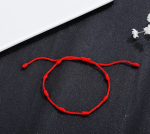 Vòng tay tình bạn cổ điển bán chạy, điều chỉnh được 7 nút, dây đỏ, làm thủ công, trang sức, bùa may mắn - Product Image 6