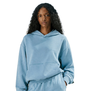 Custom Logo Unisex Multi Color Acid Wash Heavyweight Cotton Oversized Pullover Hoodie Plain Boxy Fit Drop Shoulder Hoodie - Product Image 3