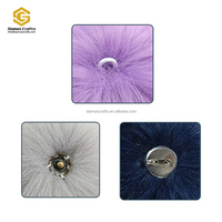 Porte-clés pompon en fausse fourrure, pompon, pour chapeau/sacs, 10 pièces