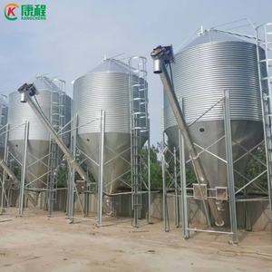 Silo de stockage d'aliments pour animaux 10 tonnes 20 tonnes 50 tonnes, silo à fond trémie galvanisé pour l'élevage de volailles, de porcs, les fermes et les lignes de production de moulin à aliments - Product Image 1