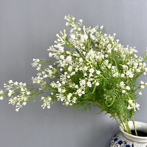 Rama de aliento de bebé de plástico artificial de alta calidad <span class=keywords><strong>al</strong></span> <span class=keywords><strong>por</strong></span> <span class=keywords><strong>mayor</strong></span> con hojas flores de Gypsophila para decoración de boda fiesta en casa - Product Image 4