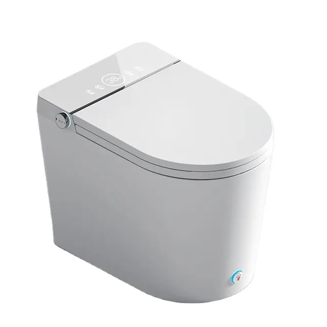 2022 الجملة البسيطة الذكية المرحاض مع مرحاض أوتوماتيكي عاء مصنع مباشرة المياه خزانة 110V الولايات المتحدة القياسية الذكية المرحاض