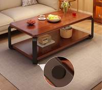 Nouvelle table basse de style chinois pour petit appartement, salon, balcon, chambre à coucher, table à thé double usage en bois massif pour maison de location