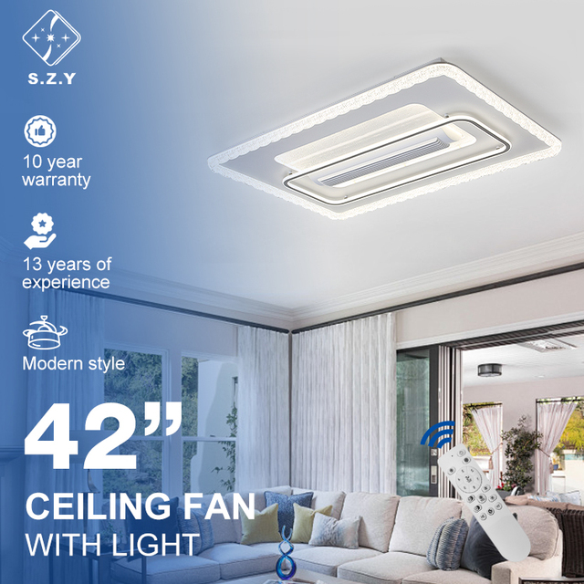 Contemporary Household Bladeless Restaurant Indoor Remote Control Ceiling Fan With Led Light