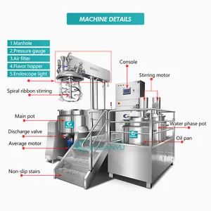 200l Hoge Kwaliteit Mayonaise Maken Verwerking Machine Vacuüm Emulgerende Mixer Crème Kaas Lotion Mengen Making Machine