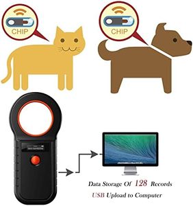 Escáner de microchip de registros ISO11784/85/EMID 128 para perro/mascota/gato/cerdo, lector de tarjetas de Control de acceso de animales, - Product Image 3