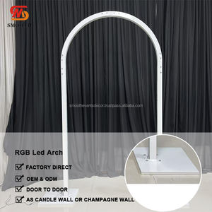 Arche lumineuse professionnelle personnalisée SMOOTH, grande, avec éclairage RGB, support de toile de fond lumineux, structure en fer, pour scène de mariage - Product Image 2