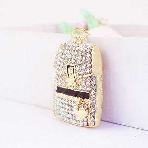 Blingbling Key Chain Rhinestones Purse Pendant Handbag Bag Charm Metal <b>Backpack</b> Keychain Keyring for Girls Valentine's Day Gift - Product Image 4