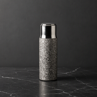 Bouteille d'eau isolée en titane pur à 99,9 %, tasse en titane à texture effet glace pour boissons chaudes et froides