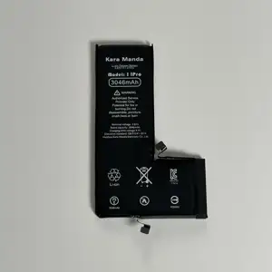 Kara Manda çin ilk yeni yükseltme 100% sağlık KM pil çözmek Popup onarım telefon pil için iPhone 11 Pro pil değiştirme