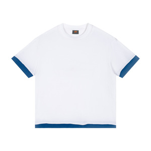 Camiseta Y2K con Ribete en Contraste, Cuello Redondo, Algodón, Unisex, Personalizada, Vintage, Impresión DTG, Magliette Personalizzate - Product Image 5