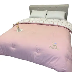 Factory Direct Polyester Filler Solid Color Duvet Insert Quilted Microfiber Fleece Duvet Comforter Couette