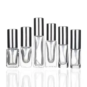 2020 Customized glass square transparent cosmetic bottle travel size perfume bottle 5ml 7ml 10ml 20ml 30ml 50ml 100ml