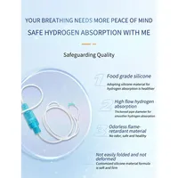 Cannule nasale ionisante en silicone à haut débit, non électrique, pour hydrogène/oxygène, compatible avec la plupart des machines d'inhalation d'hydrogène