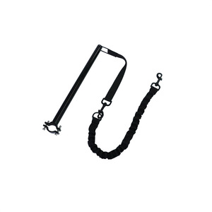 Bicycle Dog Walker Bike Leash Elastic Nylon Black Solid Traction Belt For Pet Walking - Product Image 5