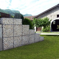 Mur de soutènement en gabion carré ondulé pour le contrôle de l'érosion avec revêtement en PVC/galvanisé
