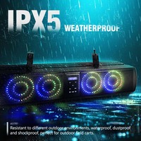 Barre de son ATV/UTV de haute qualité à 6 haut-parleurs, système audio sans fil pour voiture, prend en charge le Bluetooth et l'USB pour la lecture de musique