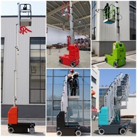 Plateforme élévatrice verticale électrique autopropulsée en aluminium, hauteur de travail 9,5 m, capacité de charge 125 kg/160 kg