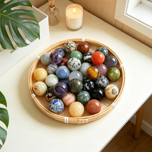 Vente en gros de boules de cristal polies pour la guérison, mini sphères d'améthyste et de quartz rose pour la décoration - Product Image 5