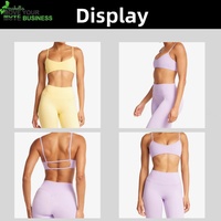 Arabella 2025 özel Logo kadın Casual sütyen buttery-yumuşak spor Yoga açık geri spor sutyen yukarı itin